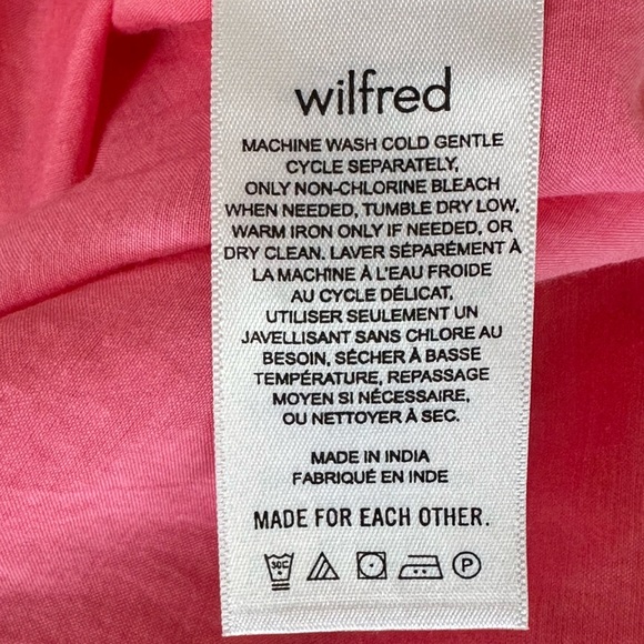 Wilfred Aritzia Reminisce Smocked Fit & Flare Ruffled Straps in pink Size Small - Picture 8 of 9